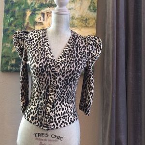 Retro Bombshell Vintage Pinup Leopard Cardigan
